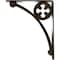 Ekena Millwork Crawley Wrought Iron Bracket, (Triple center brace), Antiqued Pale Gold 2"W x 10"D x 12"H BKTM02X10X12TCRAPG - alternate 6